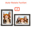 Frameo 10.1 inch Digital Picture Frame WiFi 32GB Smart Digital Photo Frame Wood IPS HD 1280 * 800 1080P Touch Screen Auto-Rotate Easy Setup to use Free Share Photos and Videos Anywhere