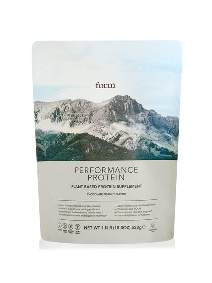 Form Performance Protein - Vegan Protein Powder - 30g of Plant Based Protein per Serving, with BCAAs. Perfect Post Workout. Tastes Great with Just Water! (Chocolate Peanut)
