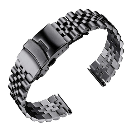 BINLUN Stainless Steel Watch Band Replacement Metal Watch Strap with Double Locking Foldover Clasp for Men Women 18mm 20mm 22mm 24mm 26mm in Silver, Gold, Black, Rose Gold, Two Toned