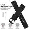 Abanen 22mm Nylon Military Style Watch Bands for Garmin Instinct/Instinct 2 Solar, Woven Fabric Durable Wristband Strap for Garmin Instinct Tactical/Tide/Esports/Instinct Solar (Black)