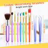 10 Pieces Cake Candy Decorating Brushes Tools Cookie Decoration Brushes Pastry Brush and Stainless Steel Tweezers Straight and Curved Tip Tweezers Pasta Tweezers for Baking Fondant Decoration Supplies