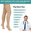 Totexil 2 Pairs Compression Stockings for Women & Men,20-30mmHg Thigh High Compression Socks,Closed Toe Medical Compression Socks with Silicone Dot Band--Best Support for Nursing Sports Varicose Veins