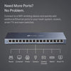 TP-Link 16 Port Gigabit Ethernet Network Switch, Desktop/ Wall-Mount, Fanless, Sturdy Metal w/ Shielded Ports, Traffic Optimization, Unmanaged (TL-SG116) Black