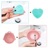 2pcs Makeup Brush Cleanser Mat, Silicone Makeup Brush Cleaner Pad And Bowl Srubber,Portable Washing Tools Easy To Clean The Makeup Brush,Powder Puff,Sponge