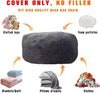 AHWEKR Bean Bag Chair Cover, Durable Comfortable Chair PV Fur Bean Bag Sofas Faux Fur Sofa Living Room Sofa Bed Large Bean Bag Chairs Cover (No Filler,Cover only) 4ft Light Grey