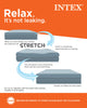 INTEX 64145ED Dura-Beam Standard Pillow Rest Air Mattress: Fiber-Tech - Twin Size - Built-in Electric Pump - 10in Bed Height - 300lb Weight Capacity,Navy