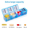 XL Large Weekly Pill Organizer 4 Times a Day, 7-Day Pill Boxes AM PM, Big Compartments Pill Case, Monthly Medication Organizer 28 Days Dispenser for Fish Oils, Vitamin Holder Supplement