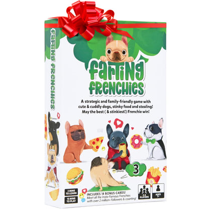 Farting Frenchies - Popular Fast-Paced & Strategic Card Game - for Kids Teens Adults Family - Parties Trips Camping Game Night - Simple Setup - 20 Min Playtime - 2-4 Players - Ages7+ | by BossDogs