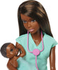 Barbie Careers Doll & Playset, Baby Doctor Theme with Brunette Fashion Doll, 2 Baby Dolls, Furniture & Accessories