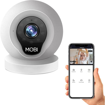 MobiCam® Multi-Purpose Monitoring System, WiFi Video Baby Monitor - Baby Monitoring System - WiFi Camera with 2-Way Audio, Nursery Camera, Motion Detection Alert, Support Micro-SD for Extra Recording