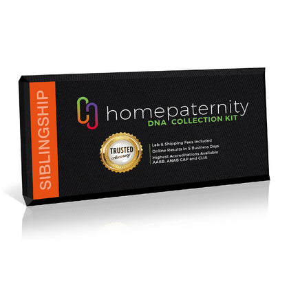 HomePaternity Sibling DNA Test, Fast Results, Highest Accuracy Available with Up to 34 Genetic Markers Tested, All Lab Fees & Shipping Included