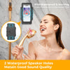 Shower Phone Holder Waterproof, Upgraded 480° Rotating Shower Phone Case, Wall Mounted Phone Holder for Bathroom Mirror Bathtub Kitchen, Compatible with 4