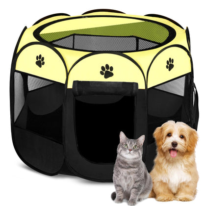 Horing Pop Up Tent Pet Playpen Carrier Dog Cat Puppies Portable Foldable Durable Paw Kennel