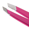 Tweezerman Stainless Steel Slant Tweezer - Eyebrow Tweezers for Women and Men (Neon Pink)