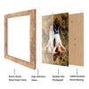 iRahmen 4 Pack 8x10 Rustic Picture Frame Set with High Definition Glass Photo Frame for Desktop Display and Wall Mounting (IR-US002-BR-P8X10(4PK))