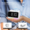 Alarm Clocks for Bedrooms with Radio, Simple Alarm Clock with 8 Colors Night Light & Time Display, Dimmer, 16 Levels Volume, Sleep Sound Machines with Timer, Loud FM Radio Alarm Clock for Seniors Kids