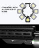Votatu M9L-G 1600 Lumens Light Laser Combo Compatible with M-Lok Rail Surface, Tactical Flashlight and Green Laser Sight for Rifle, Strobe Function, Magnetic Rechargeable