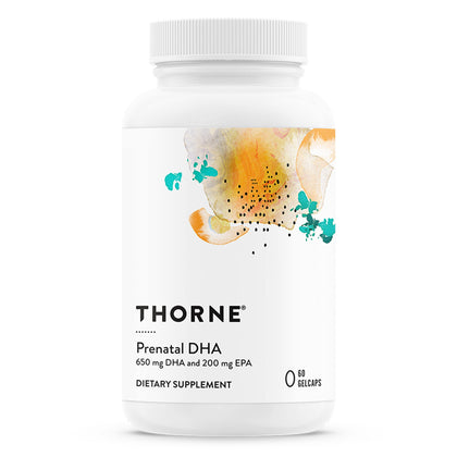 Thorne Prenatal DHA - 650 mg DHA and 200 mg of EPA - Supports Babys Brain and Nervous System Development from Pregnancy to Nursing - 60 capsules