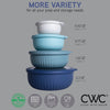 COOK WITH COLOR Prep Bowls - Wide Mixing Bowls Nesting Plastic Meal Prep Bowl Set with Lids - Small Bowls Food Containers in Multiple Sizes (Blue Ombre)