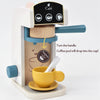 PairPear Kids Wooden Toys Coffee Maker Toy Espresso Machine Playset - Toddler Play Kitchen Accessories Gift for Girls and Boys