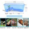 Rypet Turtle Tank Aquarium - Reptile Habitat, Turtle Habitat, Reptile Aquarium Tank for Crayfish Crab (Excluding Accessories) Blue