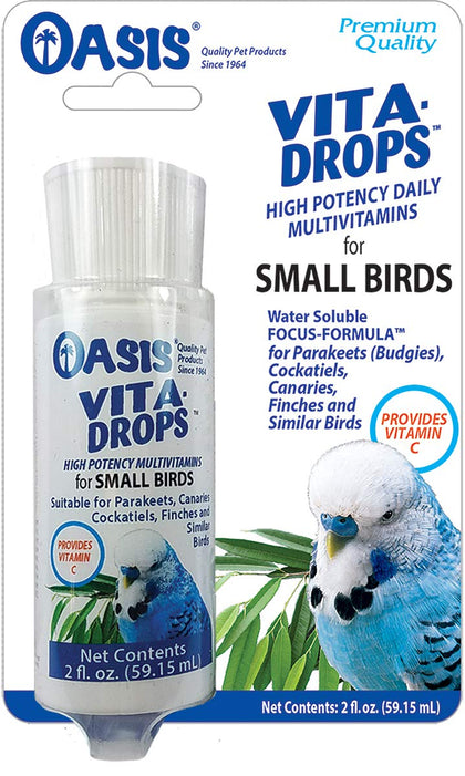 OASIS #80257 Vita Drops for Small Birds, 2- ounce liquid multivitamin