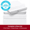 Mellanni Queen Sheet Set - 4 PC Iconic Collection Bedding Sheets & Pillowcases - Hotel Luxury, Extra Soft, Cooling Bed Sheets - Deep Pocket up to 16