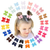 40Pcs Baby Hair Ties for Toddler Girls - 1.7 Inch Elastics Rubber Ribbon Hair Bands Toddler Hair Tie with Bows for Baby Girls Small Hair Ties Infants Hair Accessories
