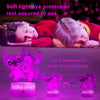 NINE SQUARE EGOU Stitch Night Light with Timer Remote & Smart Touch 7 Colors Changing Dimmable Lamp Cool Room Decor for Bedroom Boys