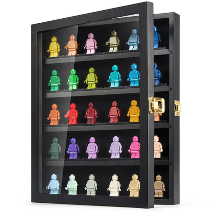 TJ.MOREE Minifigure Display Case for Collectibles, Mini Figure Display Case Wall Mount, 11 x 13.4 inches Black