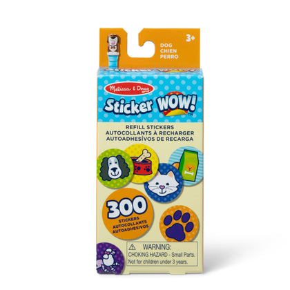 Melissa & Doug Sticker Wow! 300+ Refill Stickers for Sticker Stamper Arts and Crafts Fidget Toy Collectibles - Dog Pets Theme, Assorted (Stickers Only) Removable Stickers for Girls and Boys 3+