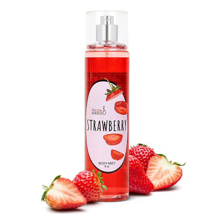 Experience the Luxurious Scented Strawberry Fragrance with our Strawberry Fragrance Body Mist A Sophisticated 8 oz Holiday Gift Stocking Stuffer Exquisitely Crafted for Women's Sublime Fragrance