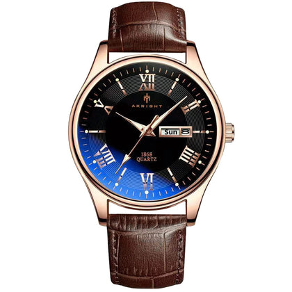 BENYAR Watches for Men, Analog Quartz Chronograph Waterproof Luminous Mens Watches, Leather Strap Business Fashion Designer Dress Men's Wrist Watches, Brown