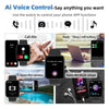 MVEFOIT Smart Watch Answer/Make Calls, Fitness Watch with AI Control Call/Text, Android Smart Watch for iPhone Compatible, Full Touch Smartwatch for Women Men, Heart Rate/Sleep Monitor Watch