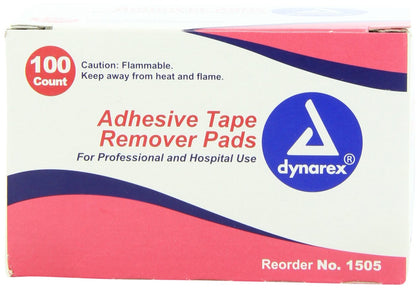 Dynarex Adhesive Tape Remover Pad, Assorted 100 Count