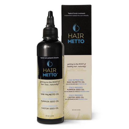HAIRMETTO® Topical Hair Oil, Hair Loss Product, Formulated with Saw Palmetto Oil and Pumpkin Seed Oil for Hair Growth, Soothes Dry Scalp, Strengthens Roots, Lavender Scent, 118 mL Bottle
