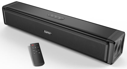 Saiyin Sound Bar,Soundbar for TV with 4 Powerful Speakers,Surround Sound System for TV,17 inch Soundbar with Bluetooth/HDMI-ARC/Optical/AUX,Wall Mountable