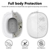 Silicone Case Cover for AirPods Max Headphones, Clear Soft TPU Ear Cups Cover/Ear Pad Case Cover/Headband Cover for AirPods Max, Transparent Accessories Silicone Protector for Apple AirPods Max, White
