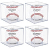 4 Pack Baseball Display Case, UV Protected Acrylic Boxes for Display,Clear Display Case Baseball Cube Memorabilia Showcase Autograph Ball Protector - for Official Size Ball