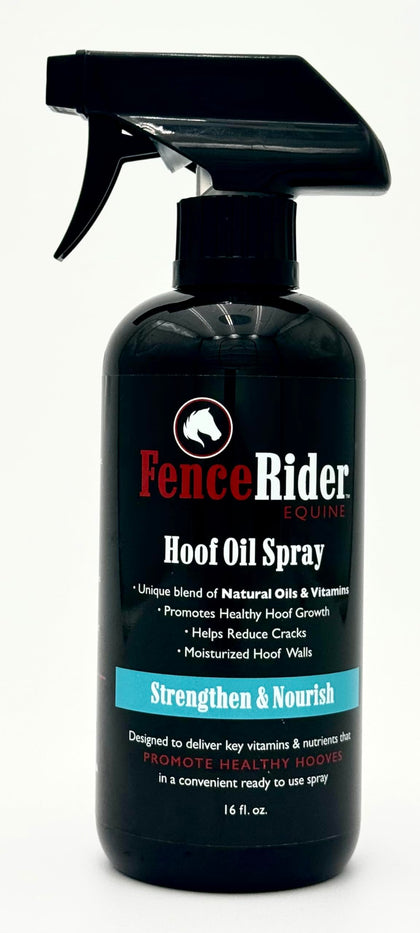 Fence Rider Hoof Oil Spray, Premium Blend of Natural Oils and Nutrients to Balance Hoof Moisture, While Working to Correct Cracks and Counteract Rot. 16 oz Ready to Use (16 oz)