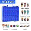 Toy Car Storage Organizer Case Compatible with Hot Wheels/for Matchbox Cars. Display Carrying Container Holder for LOL Surprise Dolls/for Shopkins with 48 Compartments Double Sided- Blue (Box Only)