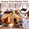 Barydat 2 Pcs 6 Red Hockey Puck Display Case Shadow Box Lockable Hockey Puck Holder for Memorabilia Puck Storage Showcase Collector, Pucks Not Included