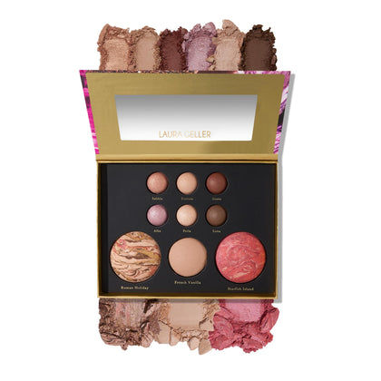 LAURA GELLER NEW YORK The Best of the Best Baked Palette - Tuscan Dreams - Full Size - Includes Bronzer, Blush, Highlighter and 6 Eyeshadows - Travel-Friendly