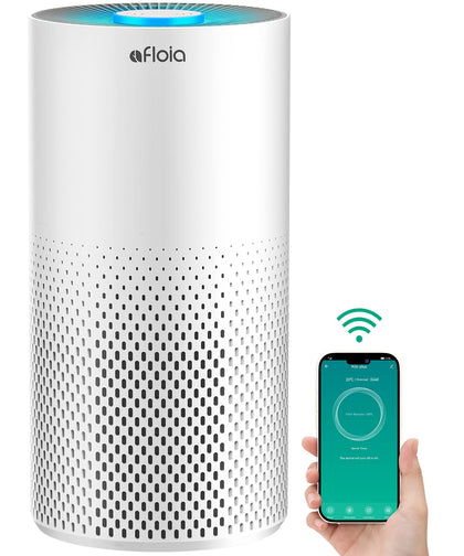 Afloia Air Purifiers for Home Large Room Up to 1076 Ft², Smart WiFi& Bluetooth 3-Stage Filter Air Purifiers for Bedroom 22 dB, Air Purify Filter Cleaners for Pets Odor Smoke Dust Mold Pollen