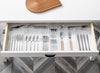 DCA 25 PCS Clear Plastic Drawer Organizer Tray for Makeup, Kitchen Utensils, Jewelries and Gadgets