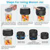 Electric Mason Jar Vacuum Sealer - BTD-DARBY Vacuum Sealer Kit for Wide & Regular Mouth Mason Jars Vacuum Bags Food Vacuum Storage, Multifunctional All-in-One Cordless Canning Vacuum Sealer Machine