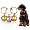 Coastal Pet Round Dog Bells Dog Charm Bells Pet Pendant, 3 PCS Anti-Lost Training Bells for Collars, Suitable for Pet Pendant Accessories,1/2-Inch, Silver (3, Gold)