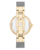 Anne Klein Women's AK/3001SVTT Premium Crystal Accented Two-Tone Mesh Bracelet Watch