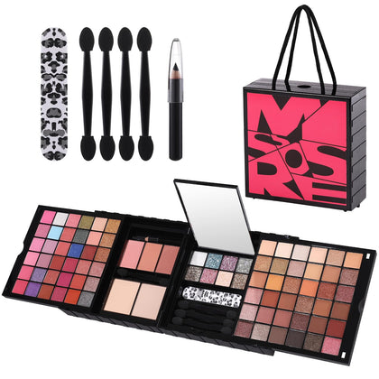 Makeup Sets For Teens Women Full Kits - All in One Gift Makeup Kits For Girls Make Up Set Included Eyeshadow, Blusher, Compact Powder, Eyeliner Pencil For Beginners (N)