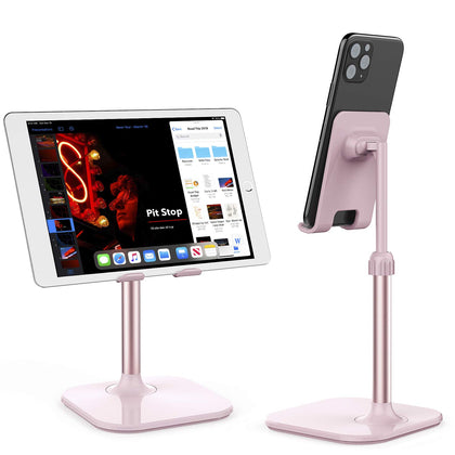Doboli Cell Phone Stand, Phone Stand for Desk, Phone Holder Stand Compatible with iPhone and All Mobile Phones Tablet, Christmas Stocking Stuffers Gifts for Adults Women Men Mom Wife, Pink